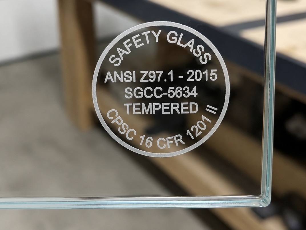 Safety glass marking
