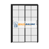 Aluminum Frame Interior Tinted Patterned Glass Door