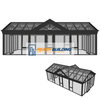 Safety Glass Greenhouse With Aluminum Frame