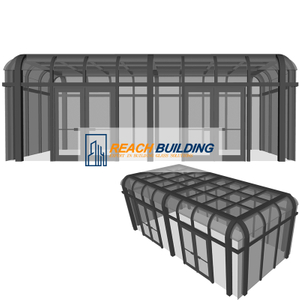 Safety Glass Greenhouse With Aluminum Frame