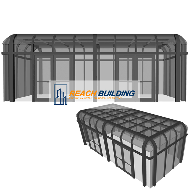 Safety Glass Greenhouse With Aluminum Frame