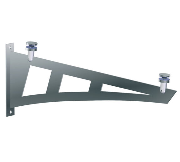 Under Supported Bracket for Glass Canopy