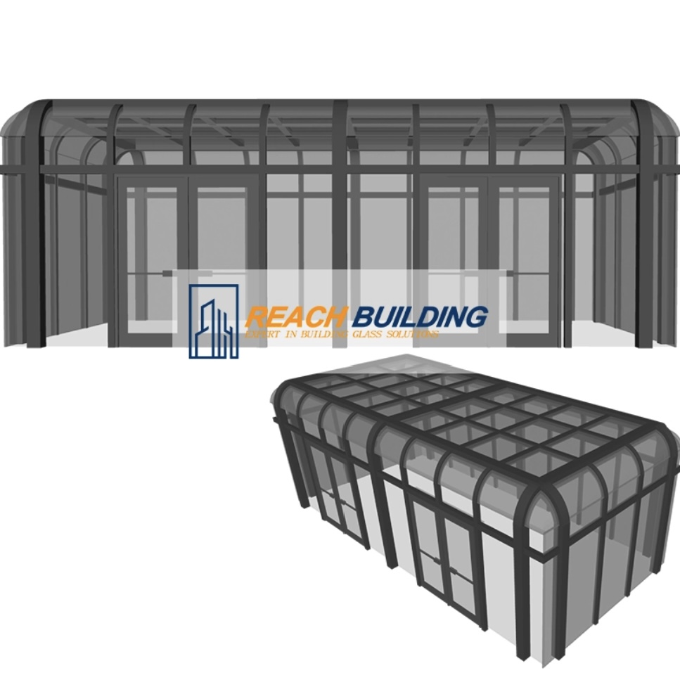 Safety Glass Greenhouse With Aluminum Frame