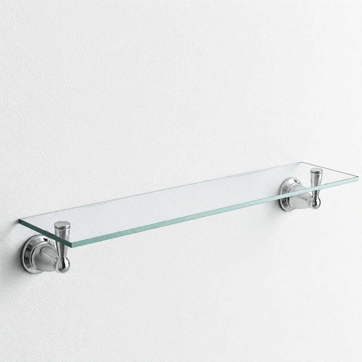 Bathroom shower glass shelf application