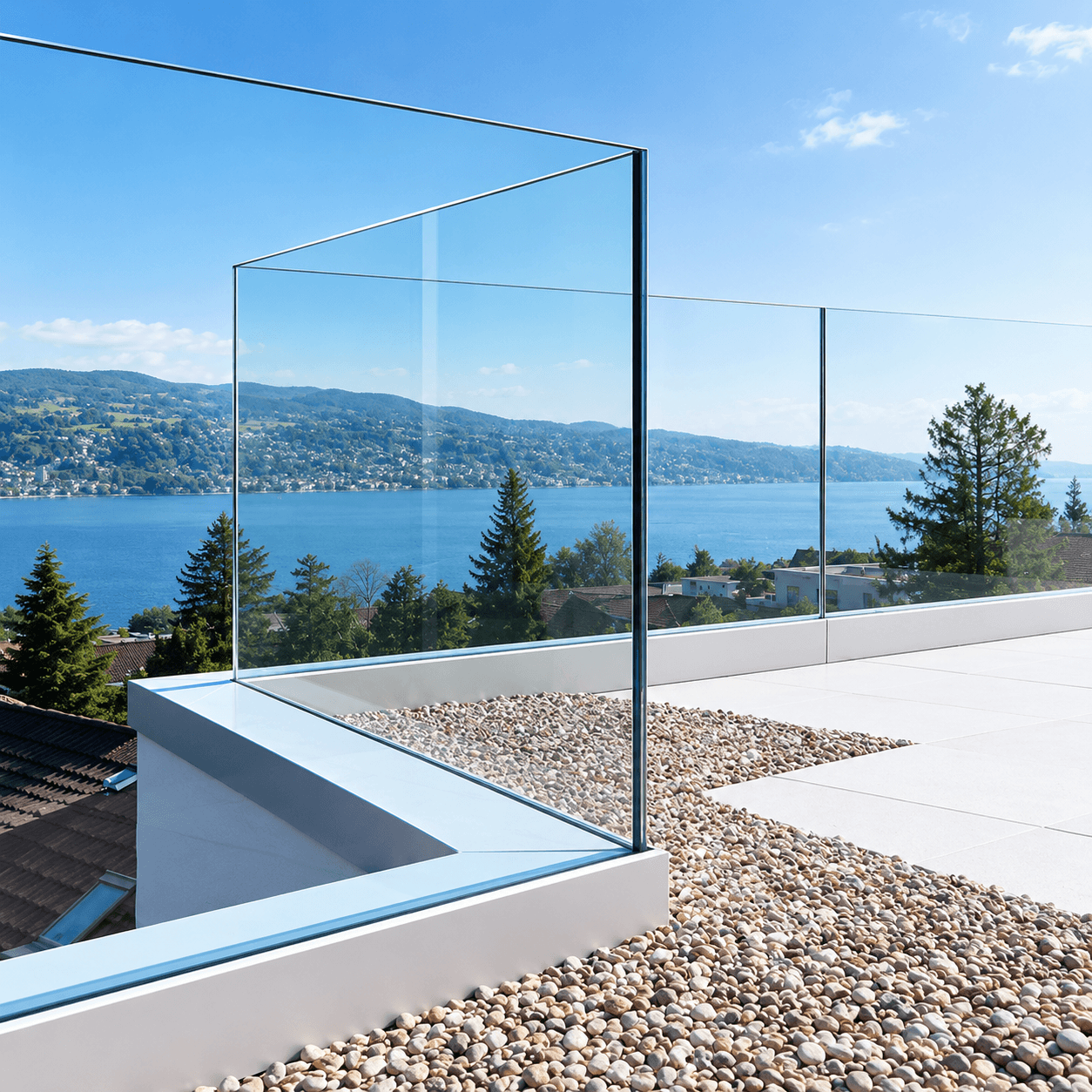 U-Shaped Channel for frameless glass railing