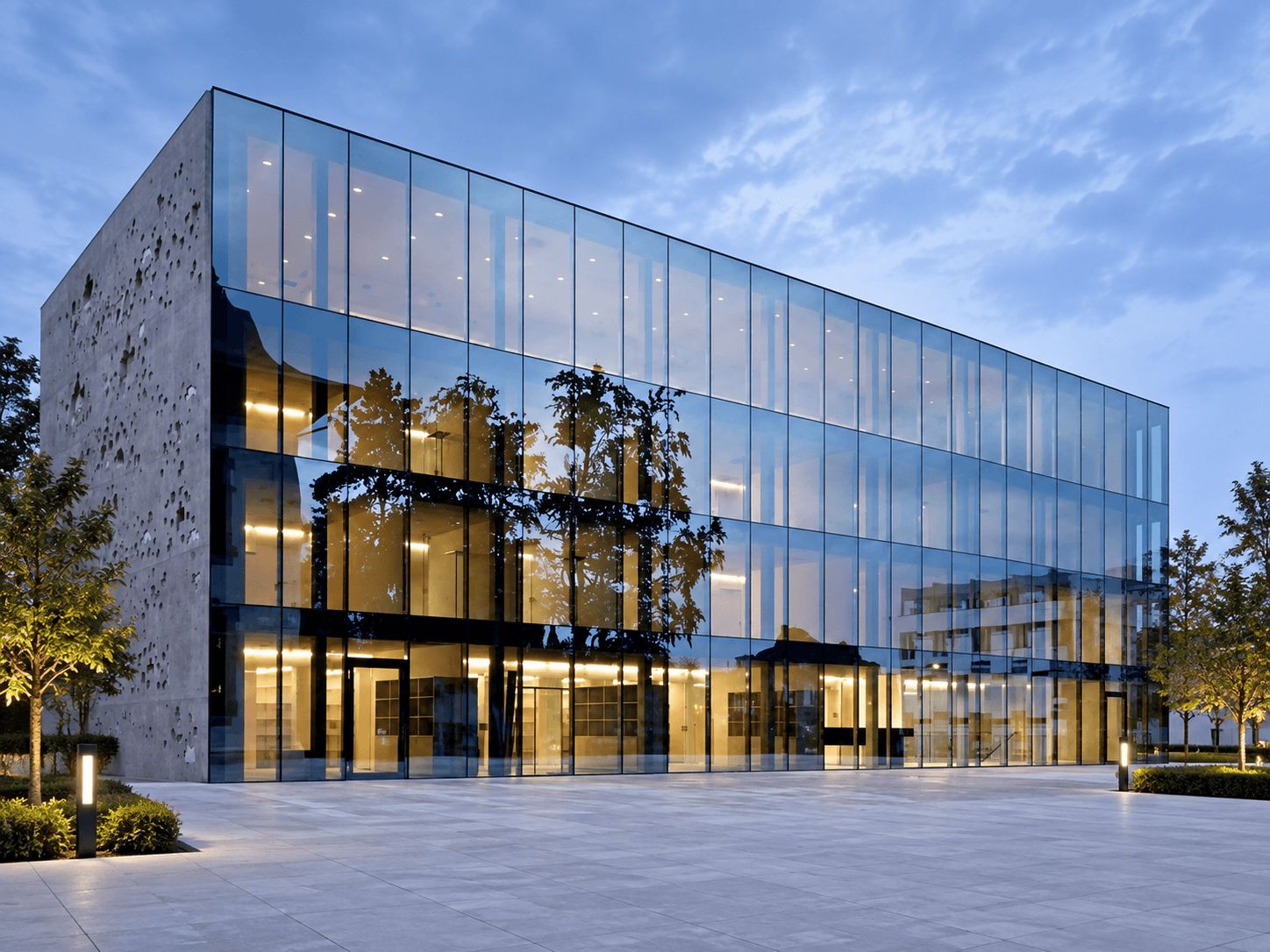 PVB laminated glass curtain wall